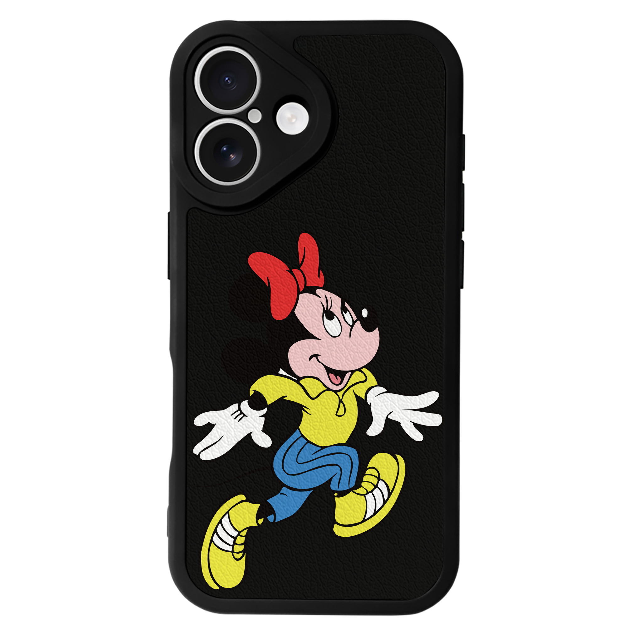 （画像用） ミッキーマウス Mickey Mouse 【iPhone 16シリーズ対応】シリコンスマホケース（レザー調） 材質：シリコン